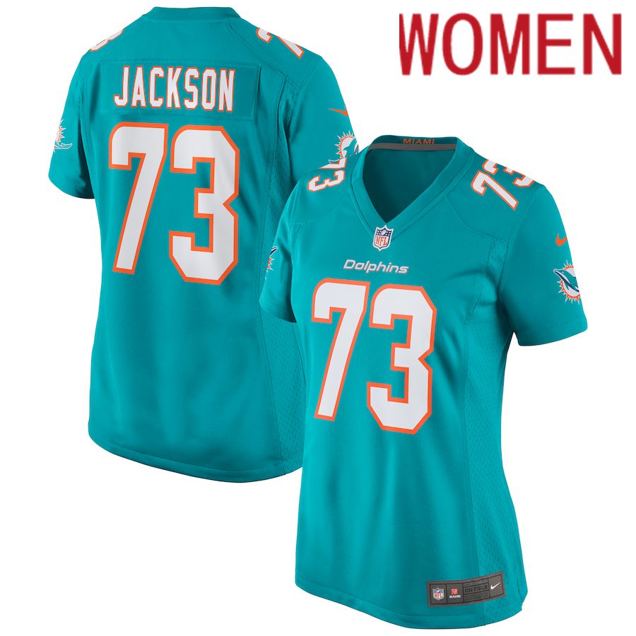 Women Miami Dolphins #73 Austin Jackson Nike Green Game NFL Jersey